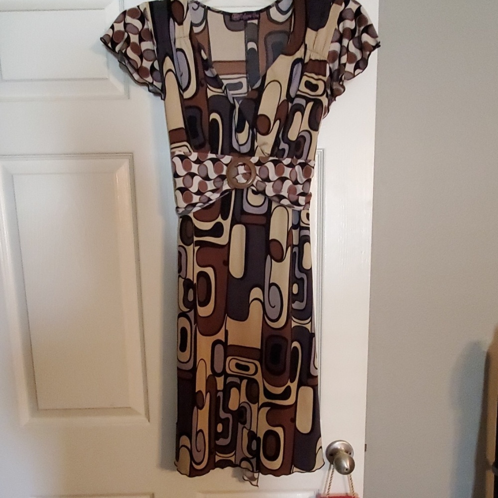 Brown multi color dress - XL